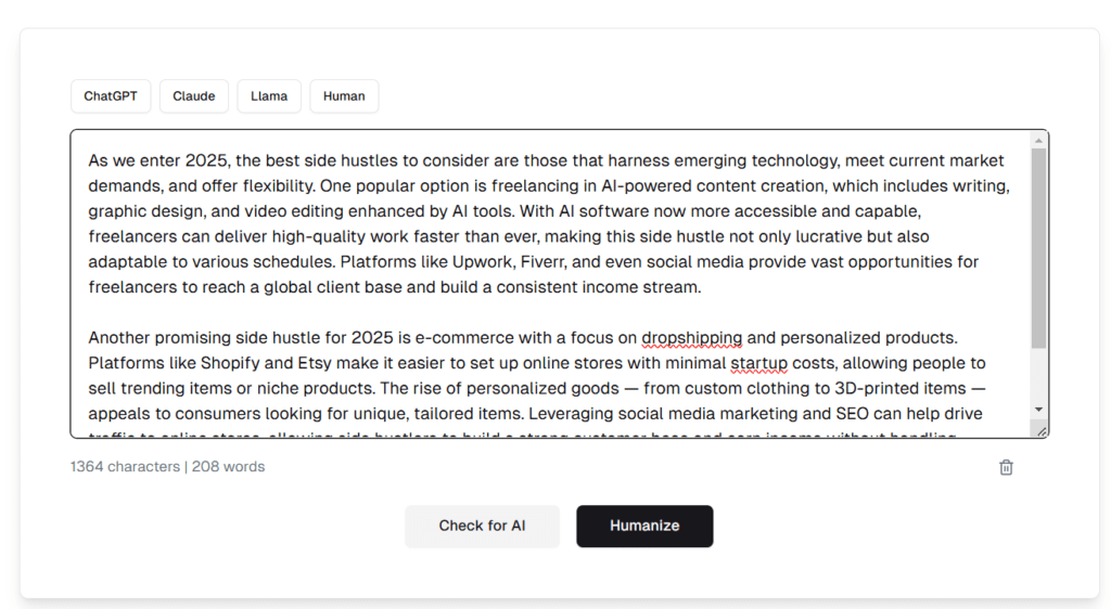 bypass ai content detection