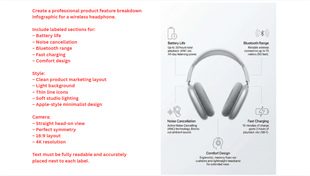 Nano Banana Pro AI infographic demonstrating sharp text accuracy and clean layout for educational YouTube graphics